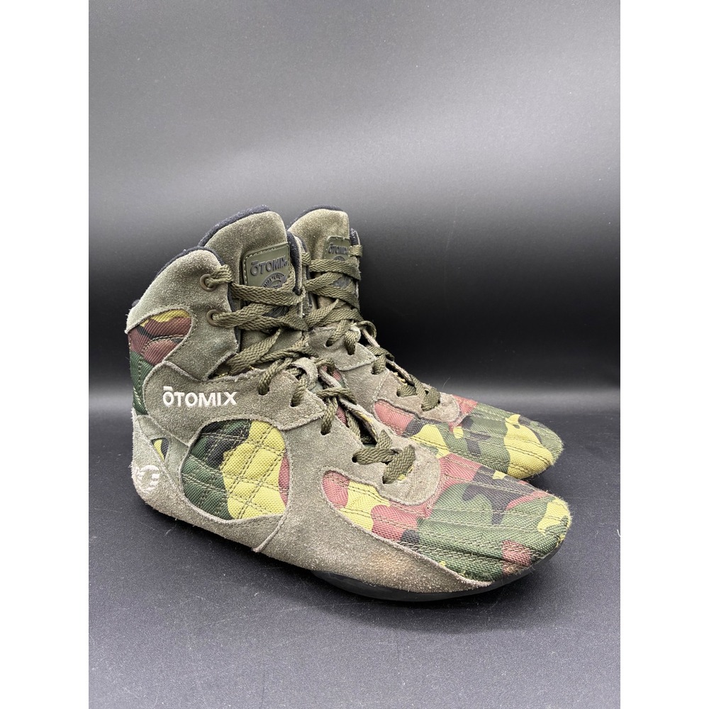 Otomix M3000 Ultimate Trainer Mens 7.5 High Top Camo Weightlifting Shoes Green‎
